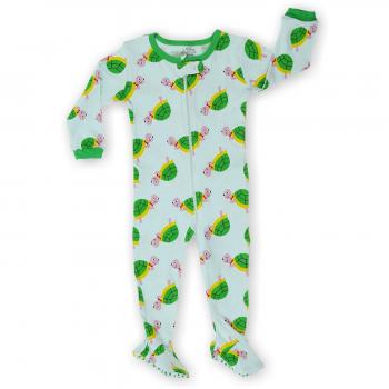 Elowel Ninos Tortuga 1 pieza patas pijama 100% algodon
