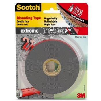 Scotch-Fix Cinta de montaje para exteriores Extreme PT1100-1950-P, 19mmx5m, 1 rollo/pack