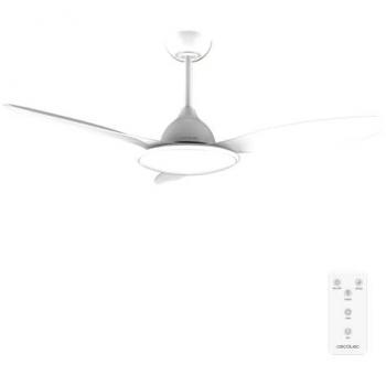 Cecotec EnergySilence 4800 Light White Ventilador de Techo con Luz y Mando 36W Blanco, Motor DC, Diámetro 48”, Luz LED de 36W, Mando a distancia, Temporizador