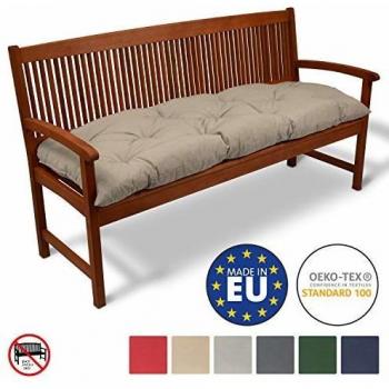 Cojín Acolchado para Banco de Jardín Flair BK - 150x50x10 cm - Cómodo y Suave para Exterior