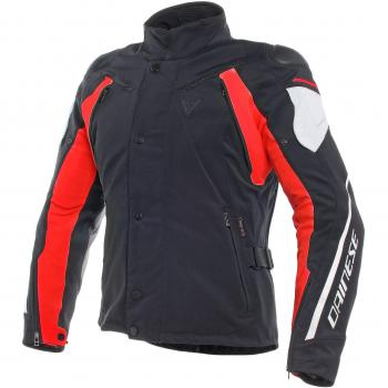 Dainese 1654604_Y22_60 Chaqueta para moto, Negro/Gris Glacier/Rojo, 60