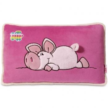 NICI - Cojín rectangular rosa cerdito, color rosa, 43x25cm