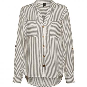 Vero Moda Women's Long Sleeve Bumpy Shirt with Pocket