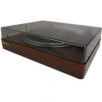 Roadstar TT-385BTT Tocadiscos de Vinilo, 3 Velocidades 33/45/78 RPM, Transmisión Bluetooth, Salida Audio RCA, Autoparada, Estilo Vintage, Madera