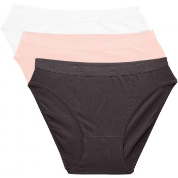Dim Les Pocket Ecodim Slip X3, Braguita para Mujer, Gris Granite/Rose Meringue/Blanc 6nx, 44