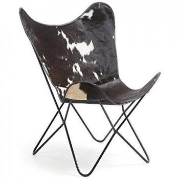 Kave Home Fly - Sillón de piel de vaca