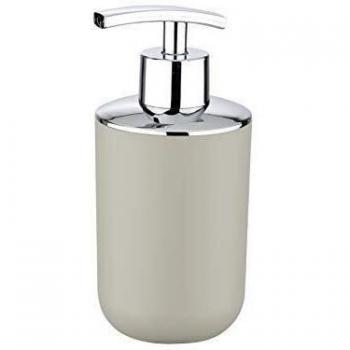 WENKO Dosificador jabón Brasil taupe - a prueba de rotura Capacidad: 0.32 l, Plástico