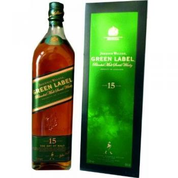 Whisky Johnnie Walker Green Label 15 Años - Maltas Puramente Seleccionadas (1 Litro)