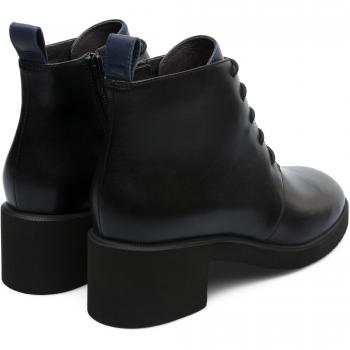 CAMPER Wonder - Women's Black Smooth Leather Ankle Boots, Size 40 (US 9)