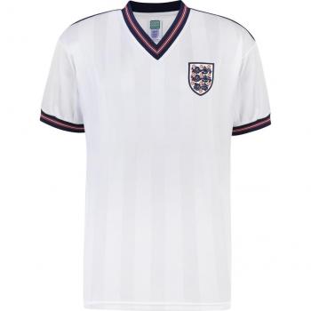 England 1986 World Cup Finals Shirt - Characteristics: Replica jersey, short sleeves, round neck, made from breathable fabric, featuring the England national team crest and retro design inspired by the 1986 World Cup tournament