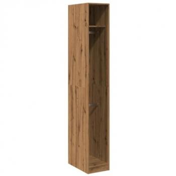 Armario de madera de ingeniería roble artesanal 30x50x200 cm