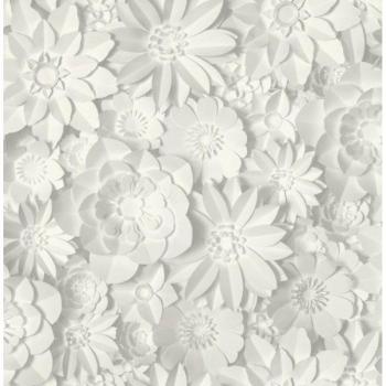 FD42554 Dimensions Light Grey Flowers Wallpaper