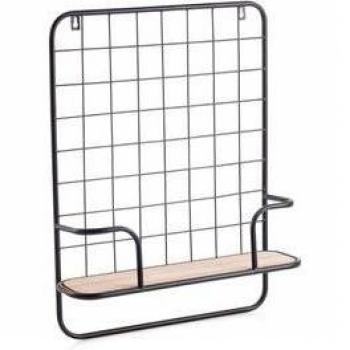 Estante de Pared Vinthera Diseño Negro 56x43x12 cm