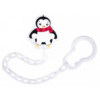 Canpol Babies CB10878U - Cadenita sujetachupetes, diseño Pingüino