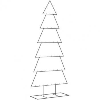 Árbol de Navidad de Metal Negro 180 cm para Decoración