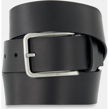 Calvin Klein Men's Sleek Black Leather Belt with Metal Buckle - 100 cm / 40 Inches