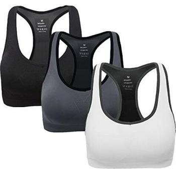 ANGOOL Sujetador Deportivo Almohadillas Extraíbles Yoga Run Bra para Mujer