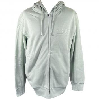 GANT Men's Reg Tonal Shield Full Zip Hoodie in Milky Matcha