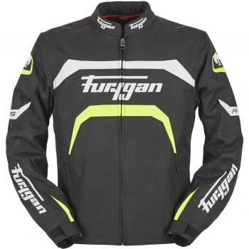 Furygan Chaqueta Moto Impermeable Arrow Negro-Blanco-Amarillo
