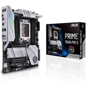 ASUS Prime TRX40-PRO S, Placa Base AMD TRX40 ATX, Threadripper 3Gen hasta 64 Core, 16 Fases de alimentación, DDR4 4666+ MHz, 3 x PCIe 4.0 M.2s, USB 3.2Gen2 Type-C para Panel Frontal y Aura Sync RGB