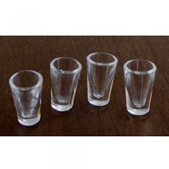 Melody Jane Miniatura para Casa de Muñecas Pub Cocina Comedor Accesorio 4 Agua Vaso Gafas