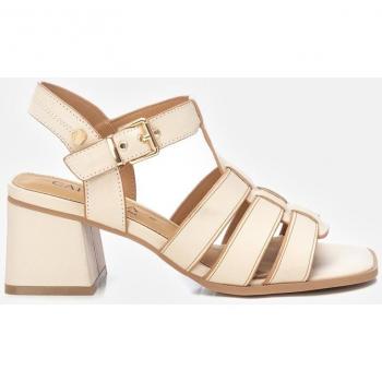 Sandalias de tacón de piel para mujer Carmela