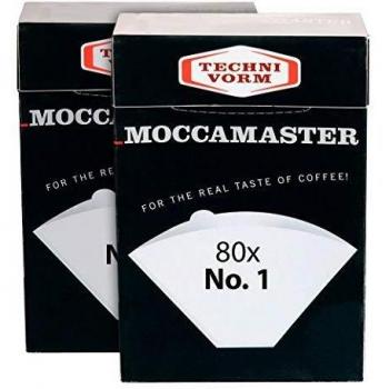 Filtro de papel para cafetera Moccamaster 85090 - Accesorio original en color blanco