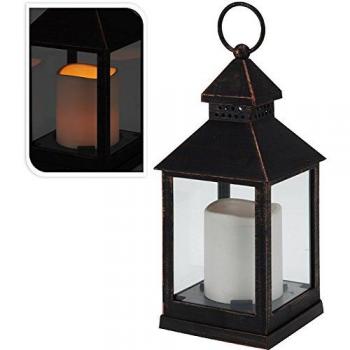 Edp 71654 Farol con Vela de Led 23cm, Bronce