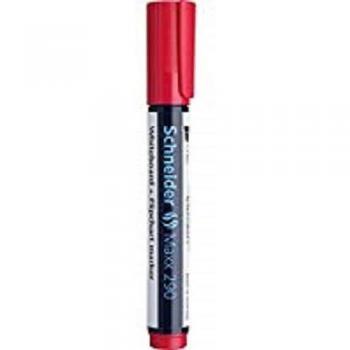 Marcador para Pizarra Blanca y Flipchart Schneider Maxx 290, Punta Redonda, Color Rojo, Grosor de Línea 2-3 mm