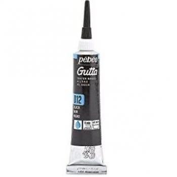 Gutta para Textiles y Seda - Color Negro - 20 ml