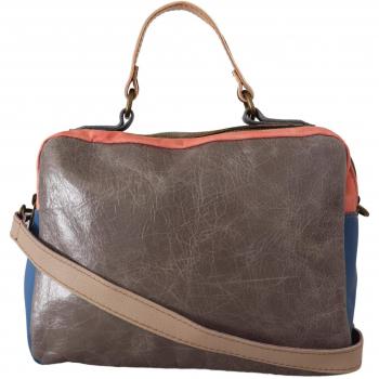 Multicolor Genuine Leather Shoulder Strap Messenger Bag