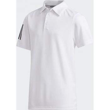 Adidas 3-Stripes Golf Polo Shirt - White - Junior Boys - Unisex - Size 7-8 Years