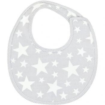 Cambrass Star - Babero redondo con velcro, color gris