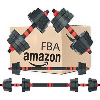 Mancuernas Ajustables, Pesas y Mancuernas, Arespark 15KG/20KG Mancuernas Ajustables y Barra 3 en 1 con Barras Conexión y Discos Pesas, Dumbbell Mancuernas Ajustables para Gimnasio Doméstico y Oficina