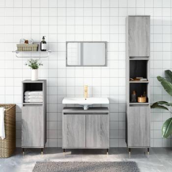 Mueble de baño gris Sonoma 58x33x60 cm madera multicapa