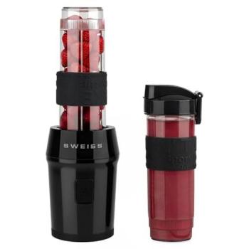 Mini licuadora portátil Sweiss Moov9 300 W 570 ml 2 botellas negro