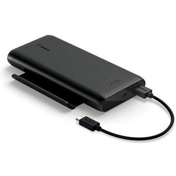 Powerbank Belkin BPZ002BTBK boost charg 10k + soporte play series color negro