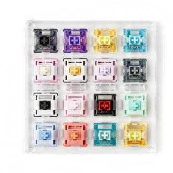 Akko x MonsGeek 16-Key Acrylic Switch Tester for Mechanical Keyboards - Linear, Tactile, Clicky, Silent Switches