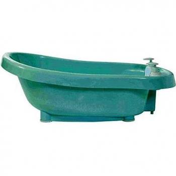 Bébé-Jou Termobath Click - Bañera con dosificadores y termómetro incorporado, color verde menta