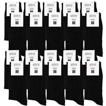 Calcetines de Negocios Occulto 'Hermann' - Paquete de 20 pares, Color Negro, Tallas 39-42, Algodón