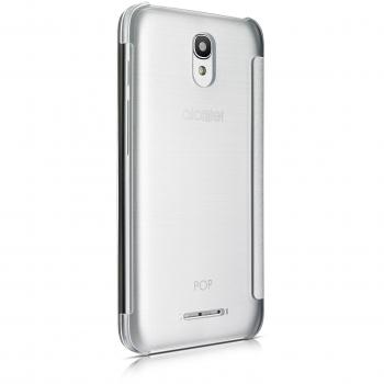 Alcatel G5051-3SALFCG - Funda Protectora Flip para Smartphone Pop 4, Color Plata