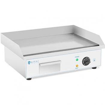 Plancha Eléctrica Fry Top Profesional 3000W - Superficie Lisa 55x35 cm - Royal Catering
