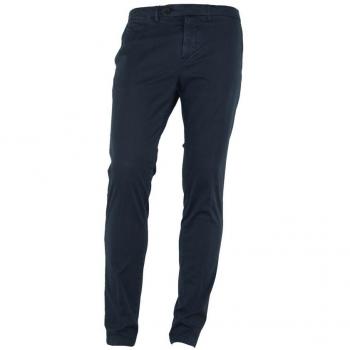 Italian Elegant Blue Cotton Summer Pants - IT52 | XL