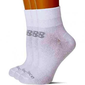 New Balance LAS95233 Calcetines Cortos Tobillo Performance Knit para Unisex Adulto, Blanco, L