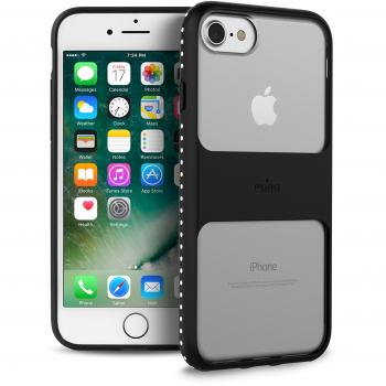 Puro Impact Pro - Carcasa de Alta protección para Apple iPhone 6/6S/7/7s, Color Transparente y Negro