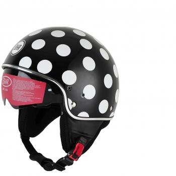 BHR 94184 Casco Demi-Jet Modelo 802 con Visera Total, Punto, M