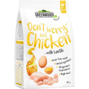 Greenwoods Pienso para gatos - Pollo con lentejas, patatas y huevo 400 g
