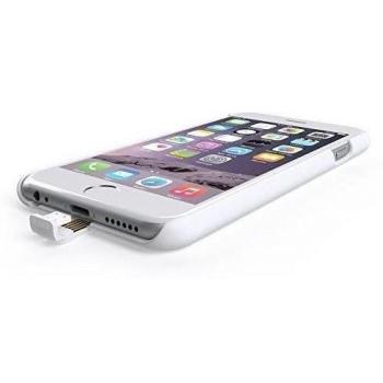 XFLAT exelium, Funda Protectora de inducción magnética para Apple iPhone 6S, Permite Cargar sin Cables, Blanco