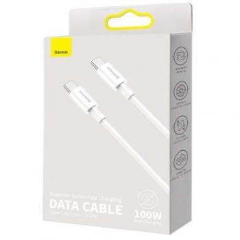 Cable Baseus Superior Series USB-C / USB-C - 100W, 2m - Blanco