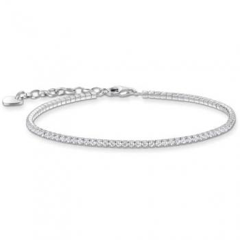 Thomas Sabo Sterling Silver Tennis Bracelet with White Zirconia